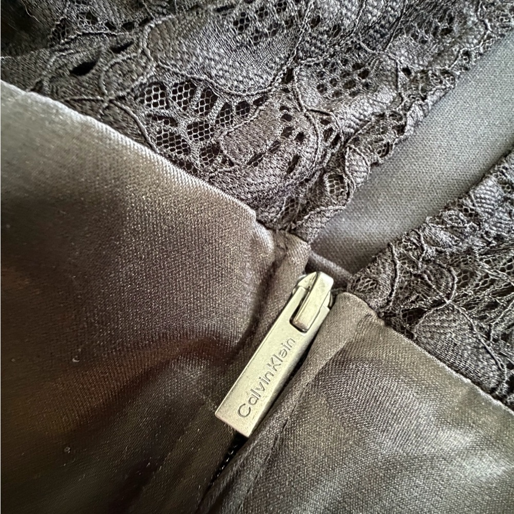 NWT Calvin Klein Girl’s Dress black satin size 14.5 - Picture 11 of 14